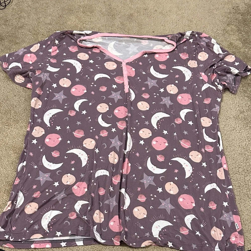 Little Sleepies Purple and Pink Moon Pajama Set - Picture 5 of 6
